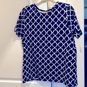 TALBOTS - The TALBOTS Tee - Navy & White